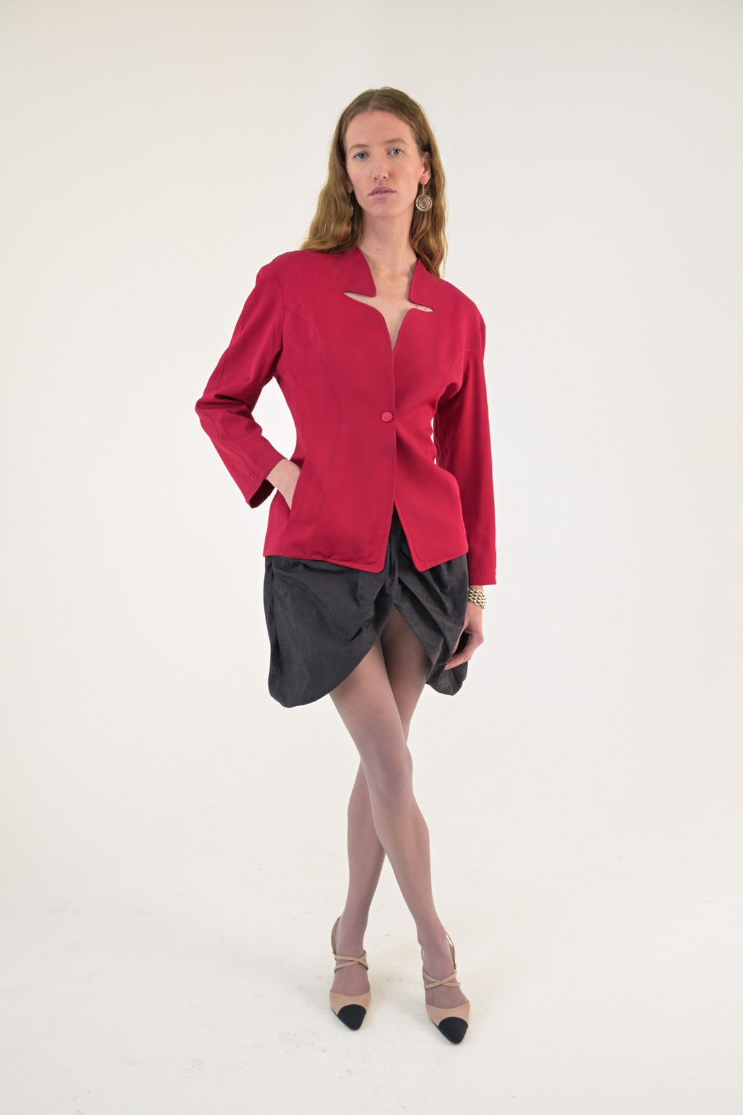 Thierry Mugler Claret Wool Blazer