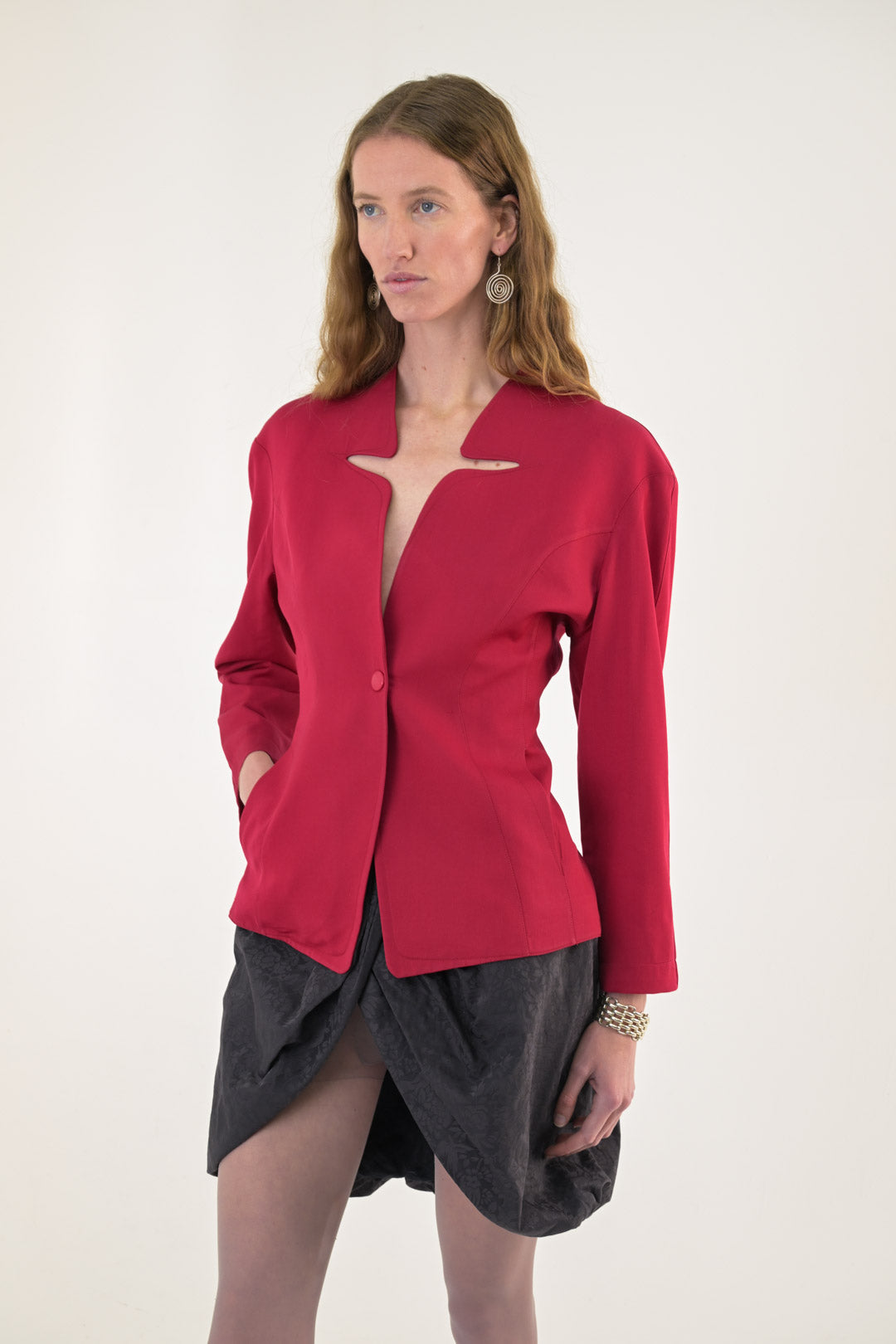 Thierry Mugler Claret Wool Blazer
