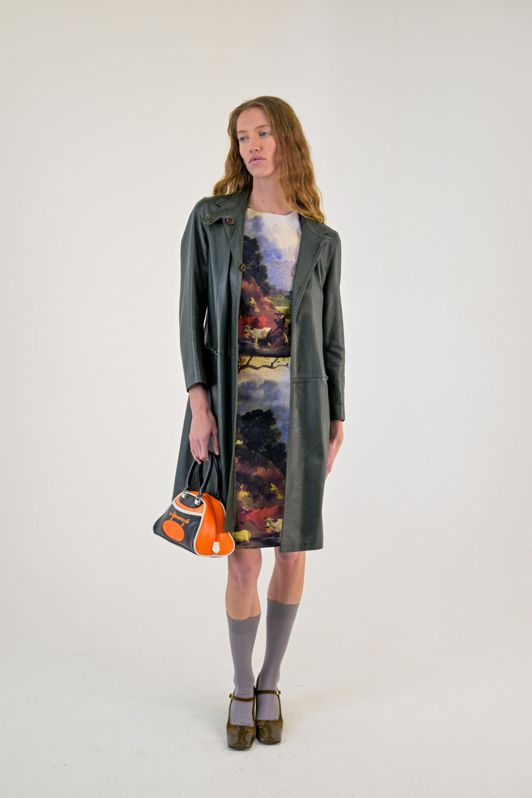 Conbipel Moss Leather Coat
