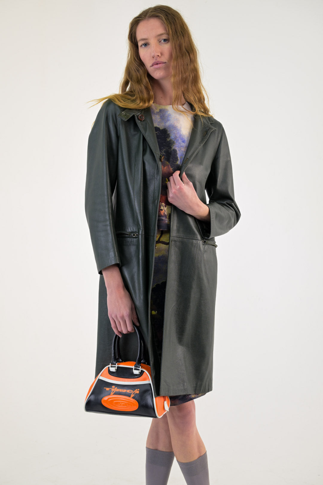 Conbipel Moss Leather Coat