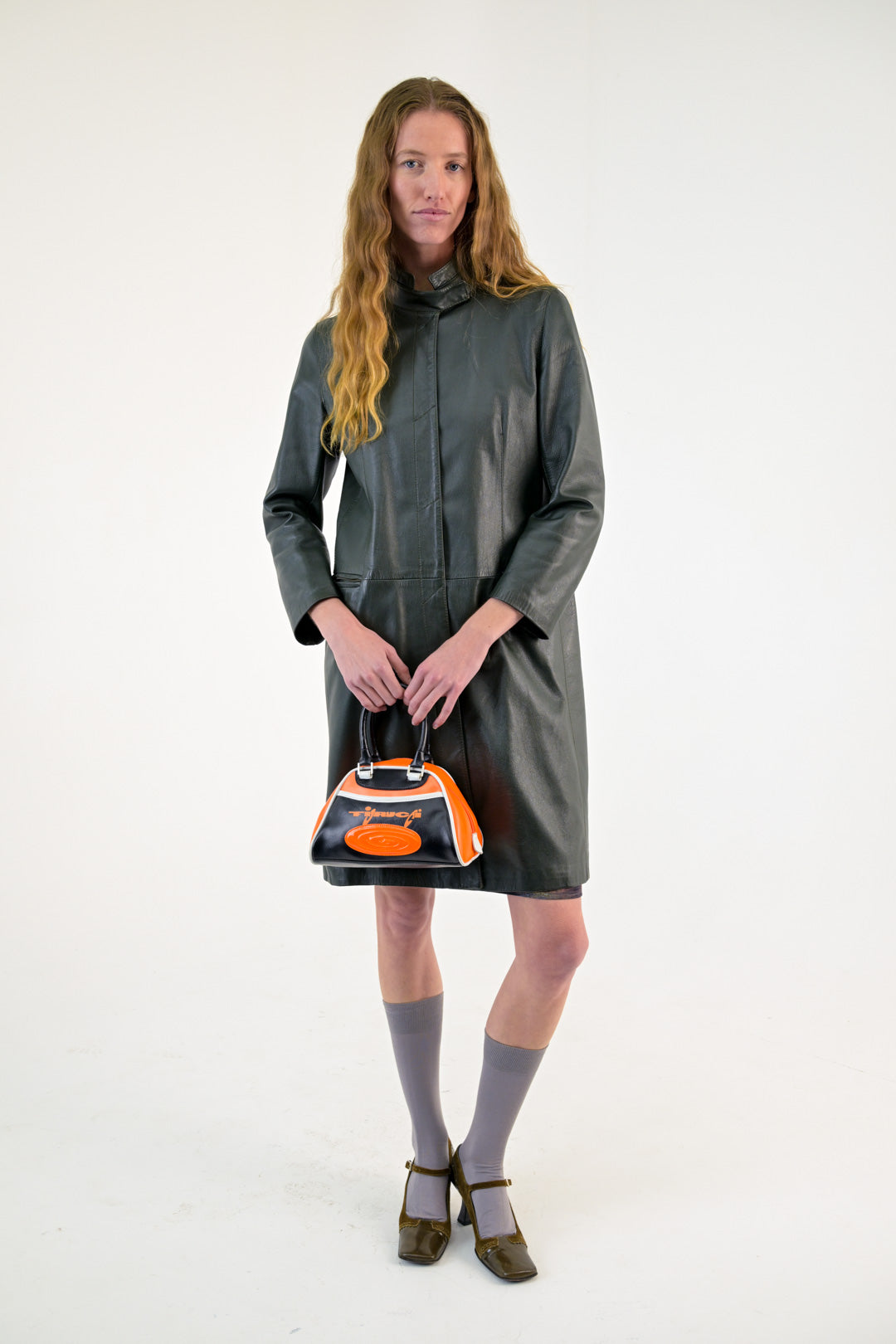 Conbipel Moss Leather Coat