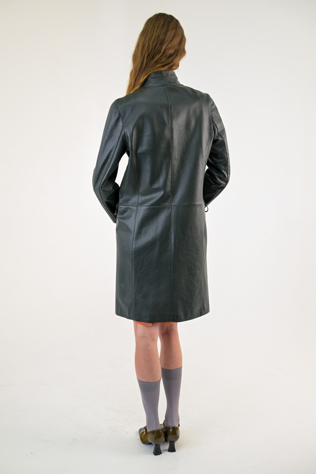 Conbipel Moss Leather Coat