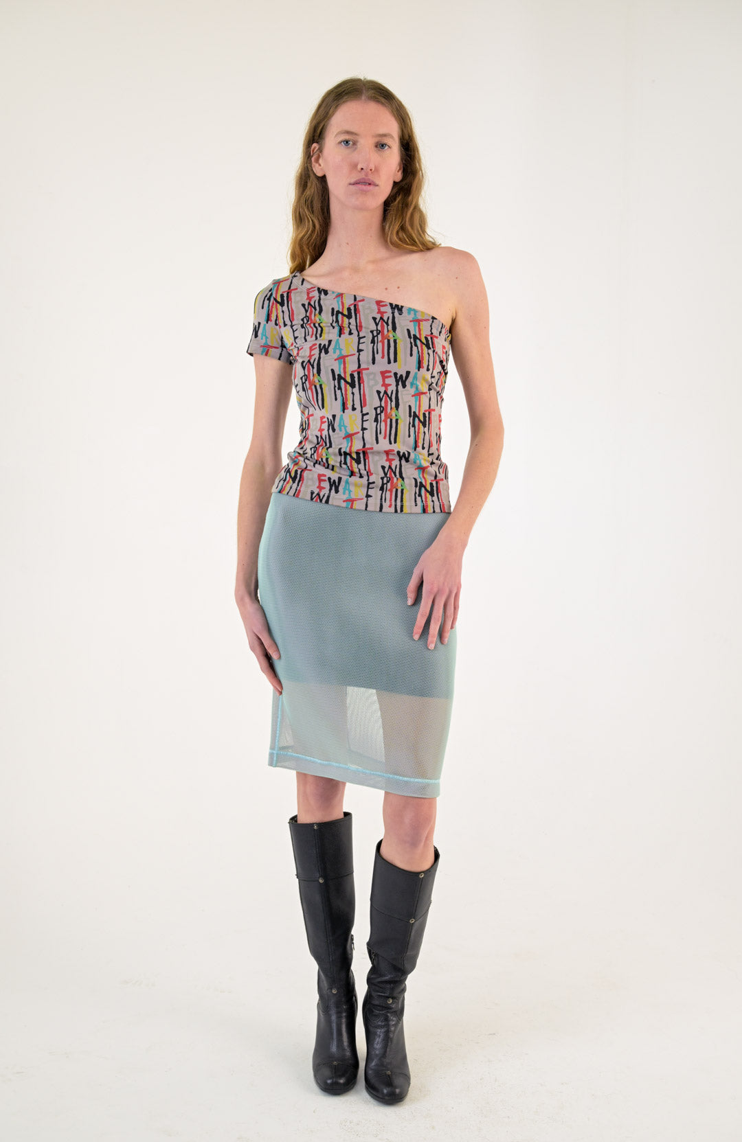 Max & Co. Seafoam Mesh Skirt