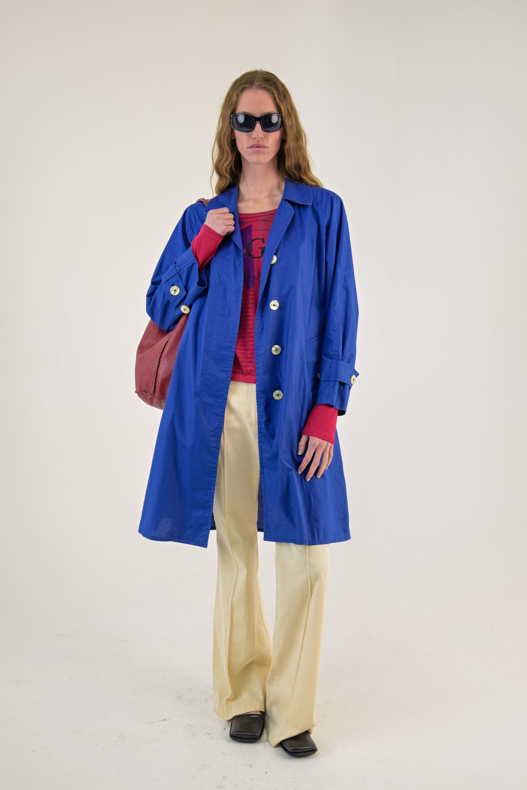 Burberry Royal Blue Trench Coat