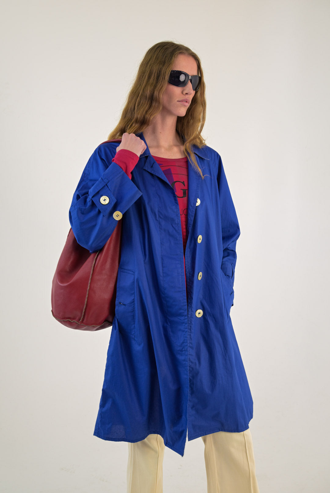 Burberry Royal Blue Trench Coat