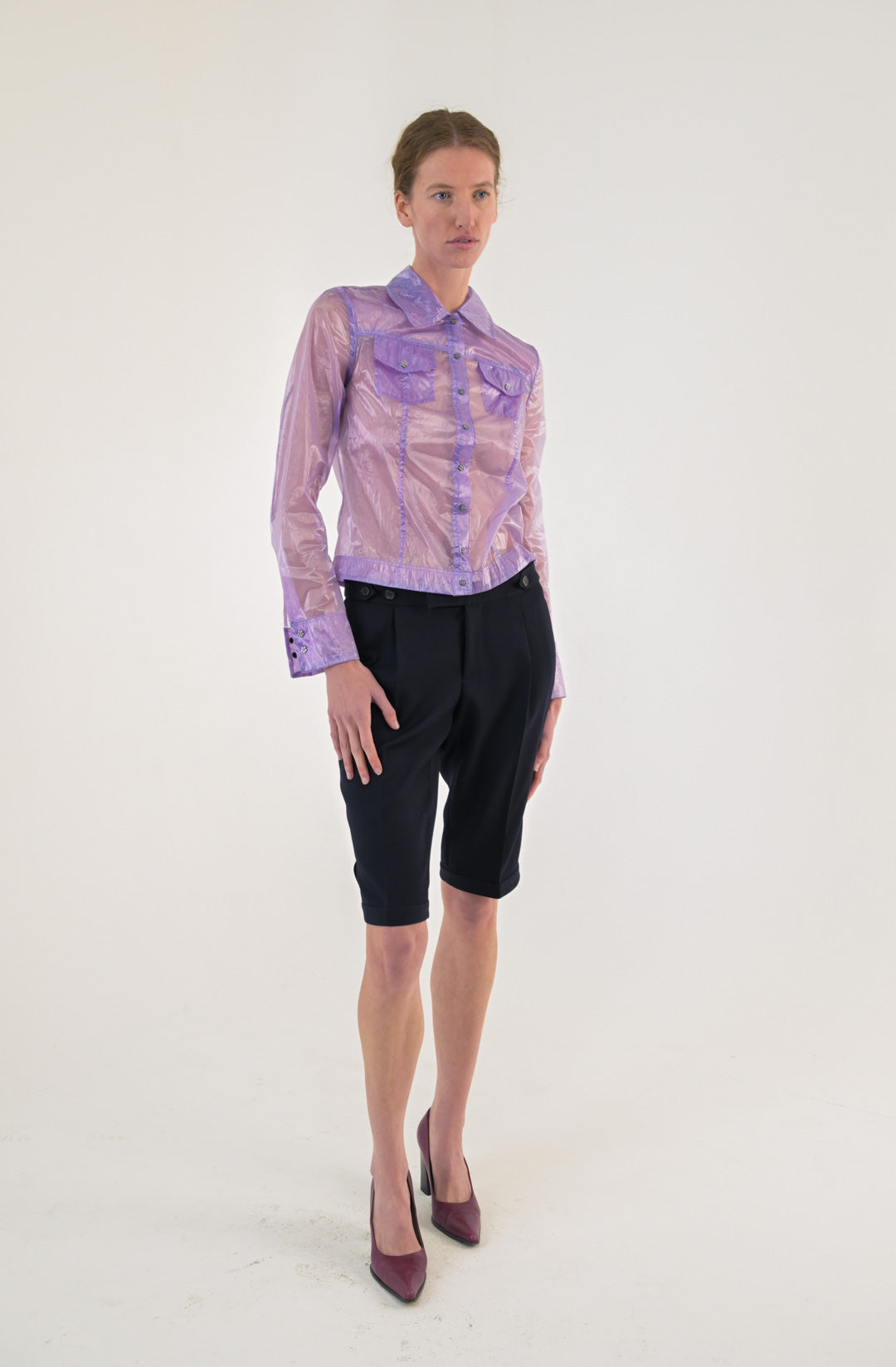 Miu Miu Navy Wool Shorts
