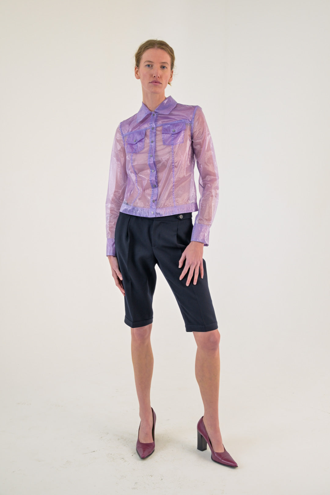 Miu Miu Navy Wool Shorts
