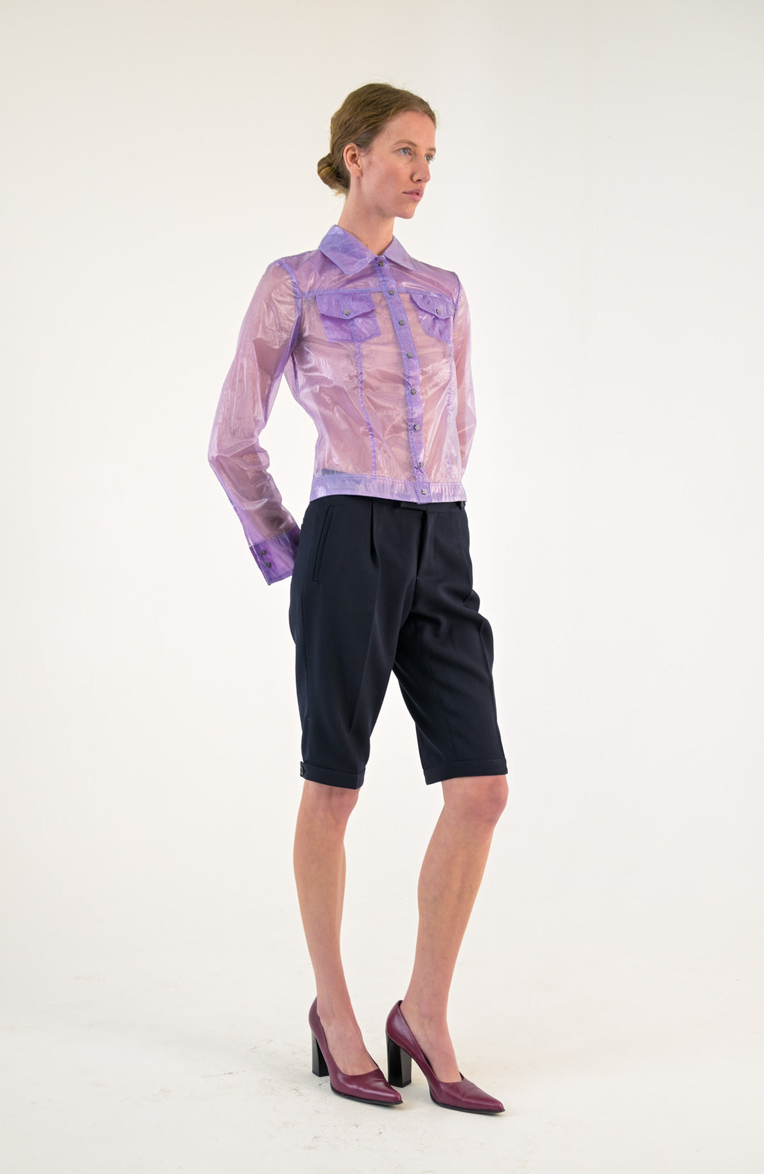Miu Miu Navy Wool Shorts