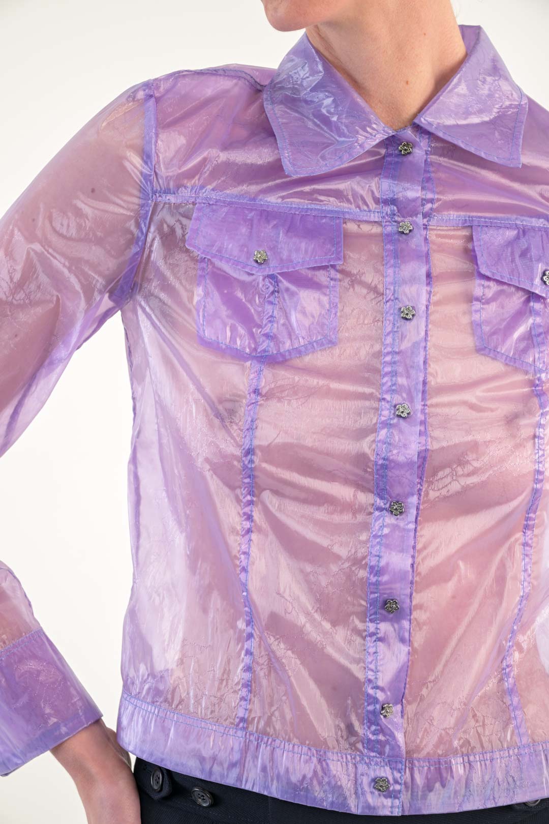 Mariella Burani Lilac Diaphanous Jacket