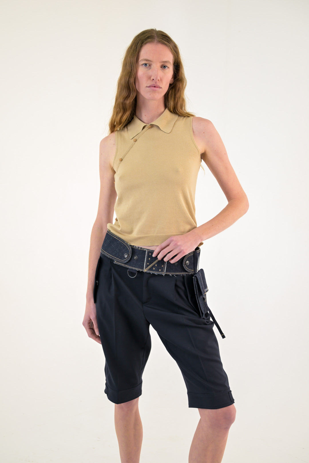 Miu Miu Asymmetrical Button Top