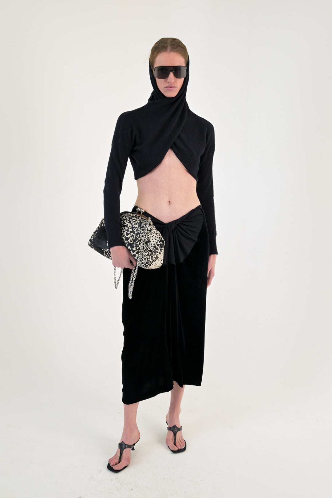Jean Paul Gaultier Noir Velvet Skirt