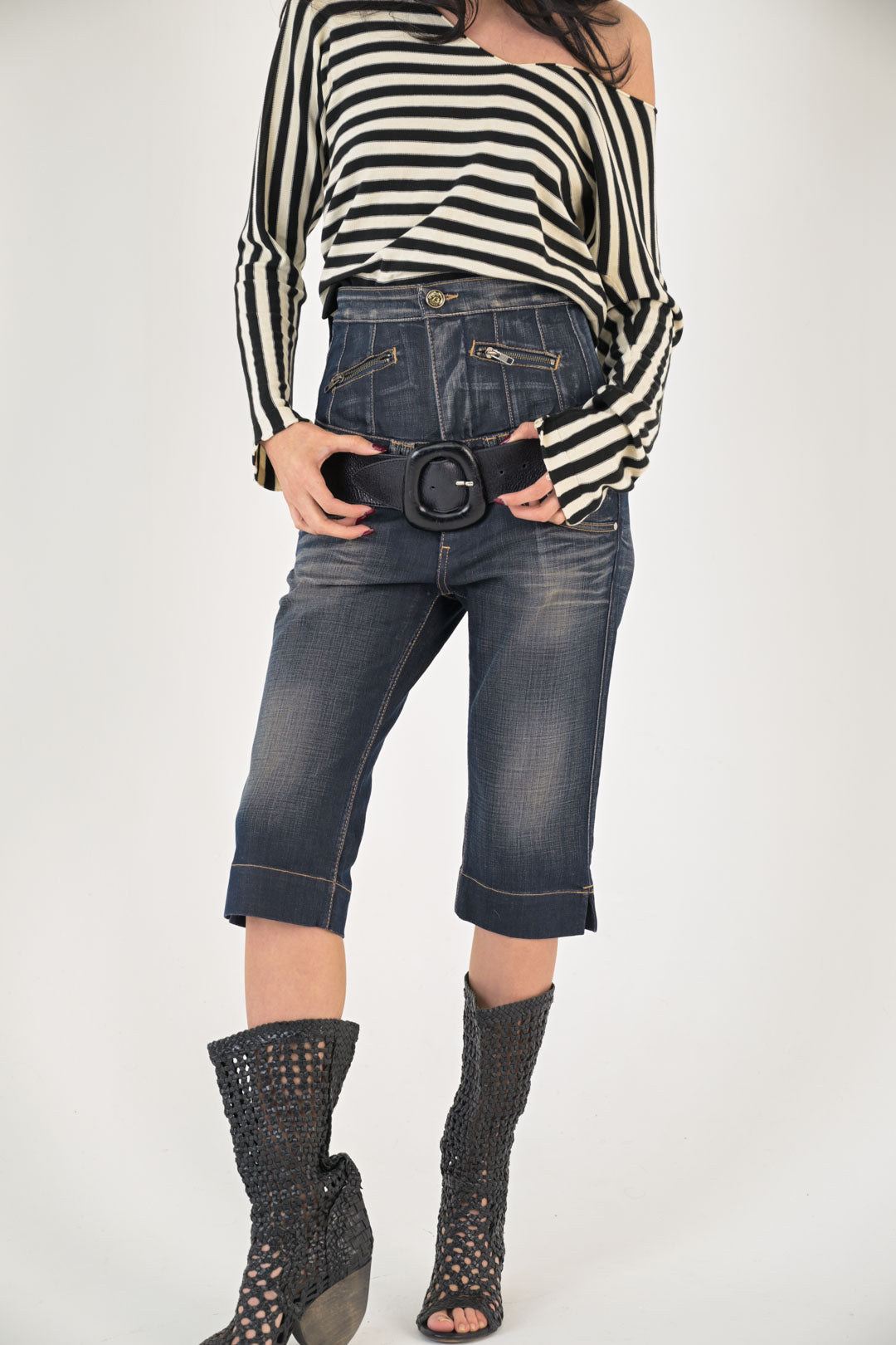 Inkjet Buckle Leather Belt