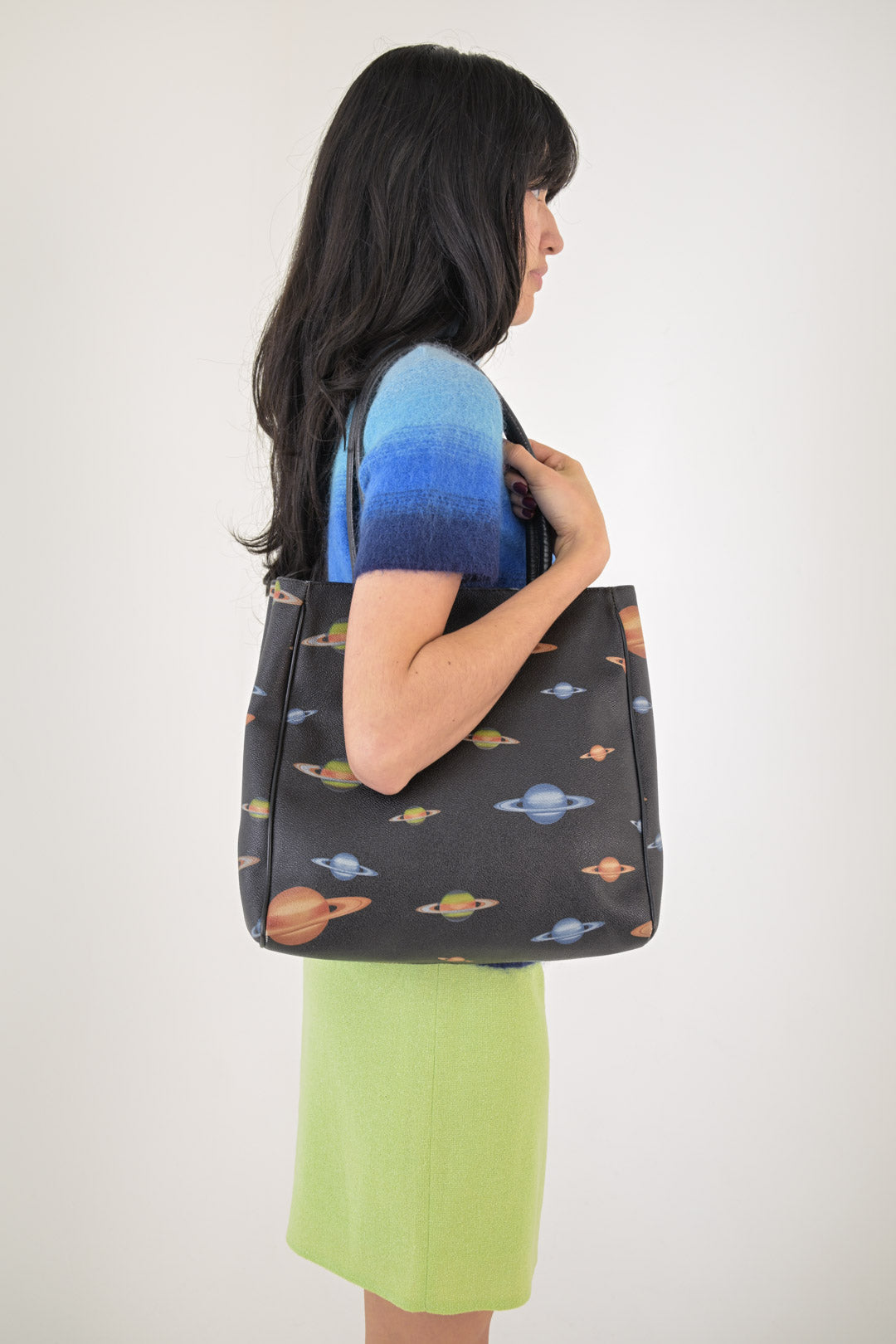Galactic Leather Tote Purse