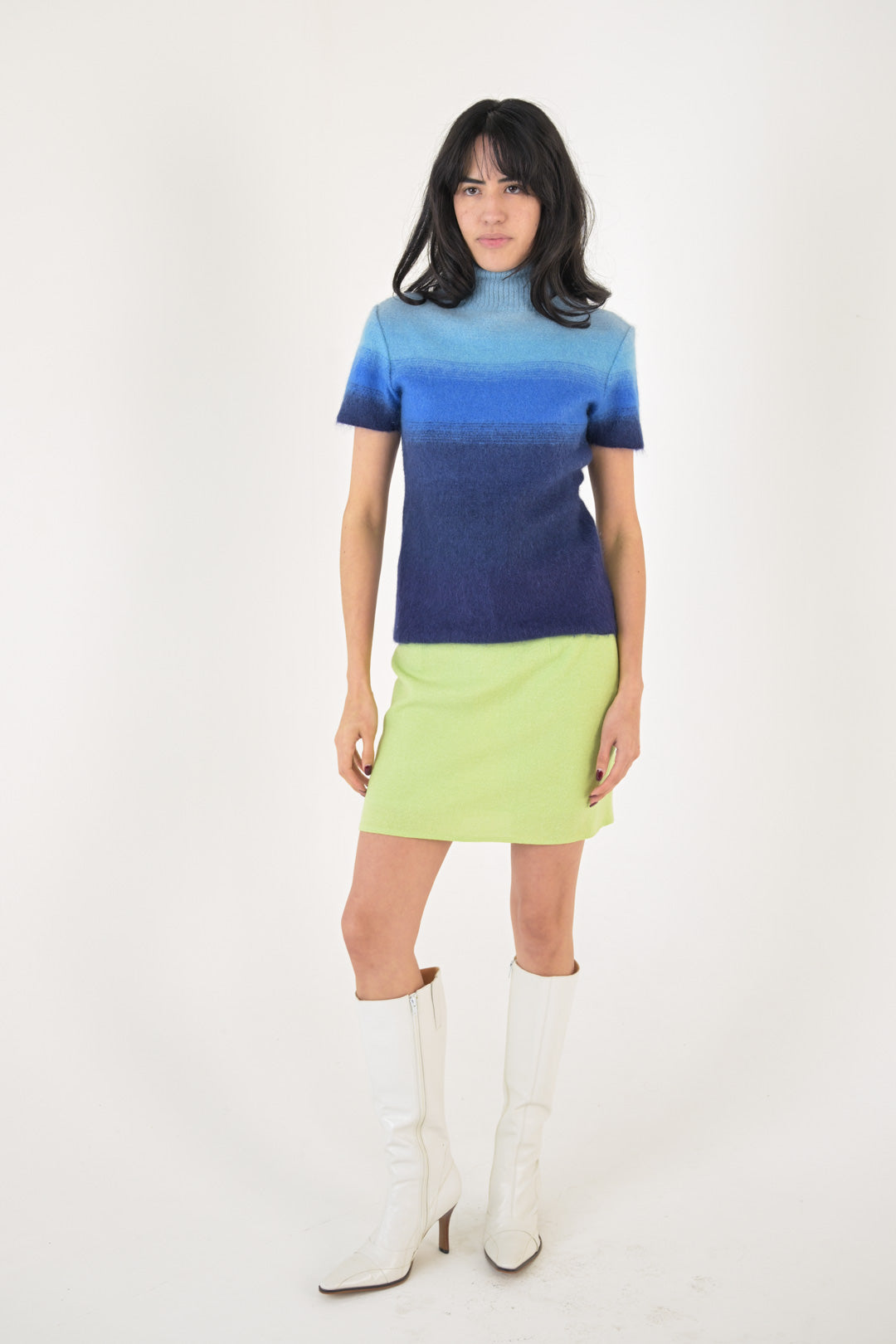 Moschino Honeydew Wool Skirt