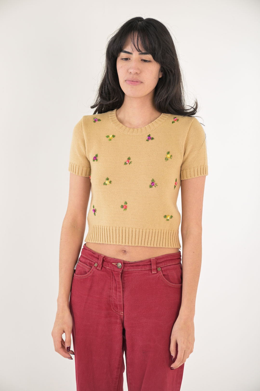 Dolce & Gabbana Biscuit Beaded Knit Top