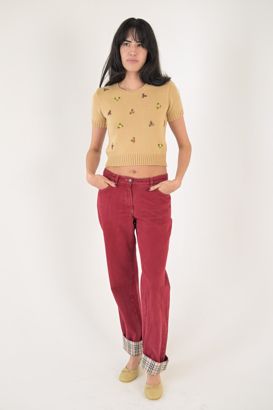 Burberry Garnet Check Pants