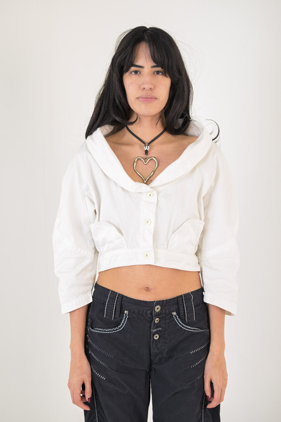 Thierry Mugler Bianco Cropped Jacket
