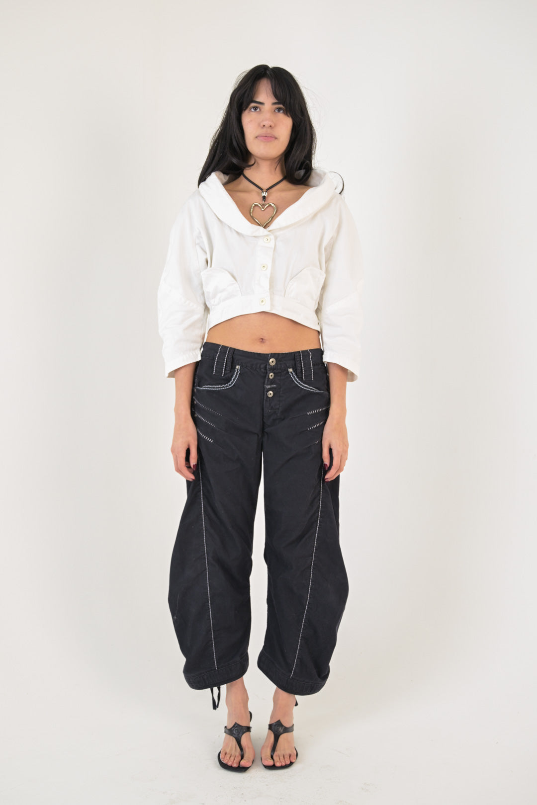 Thierry Mugler Bianco Cropped Jacket