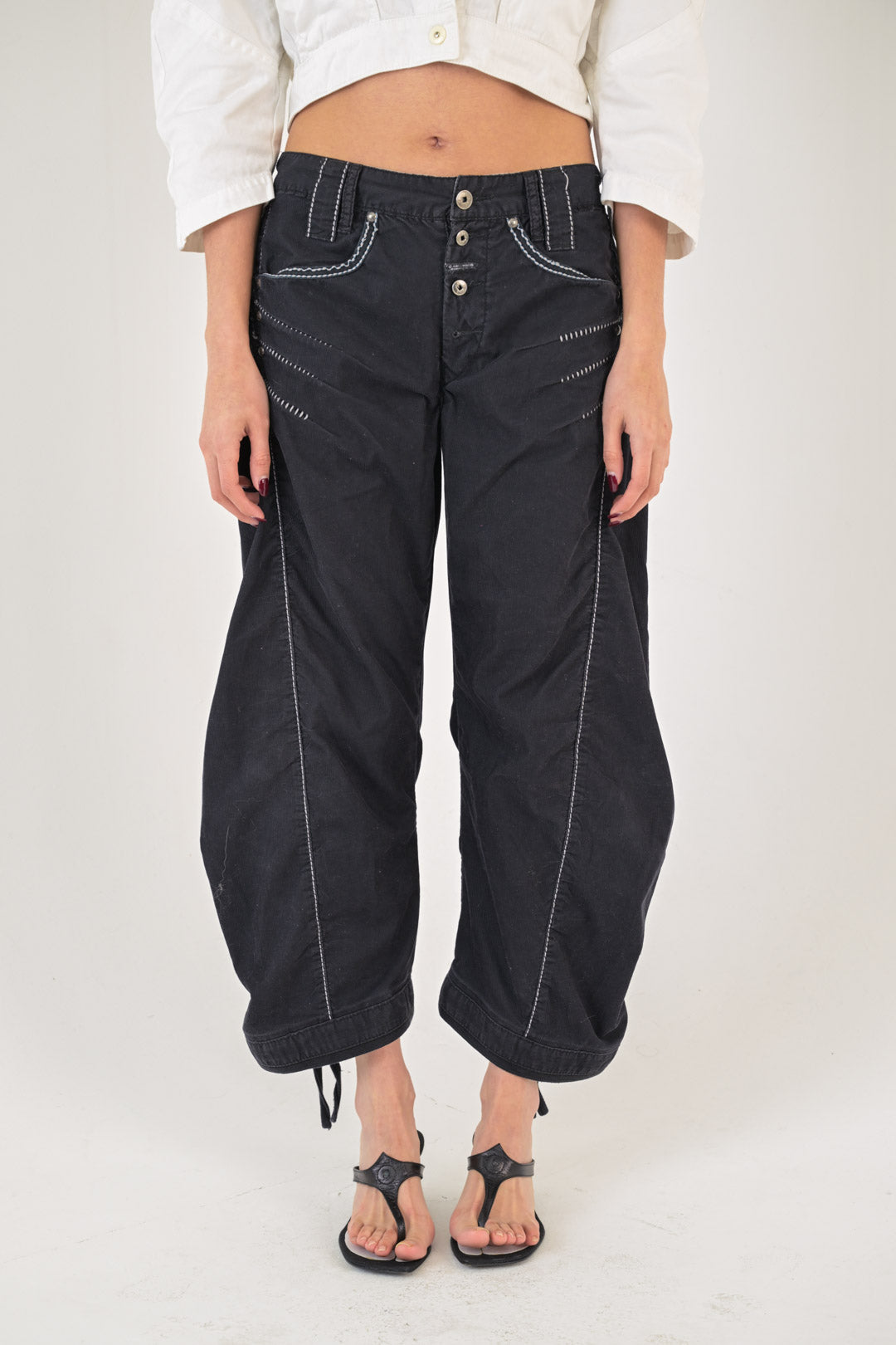 Marithé et François Girbaud Black Balloon Pants