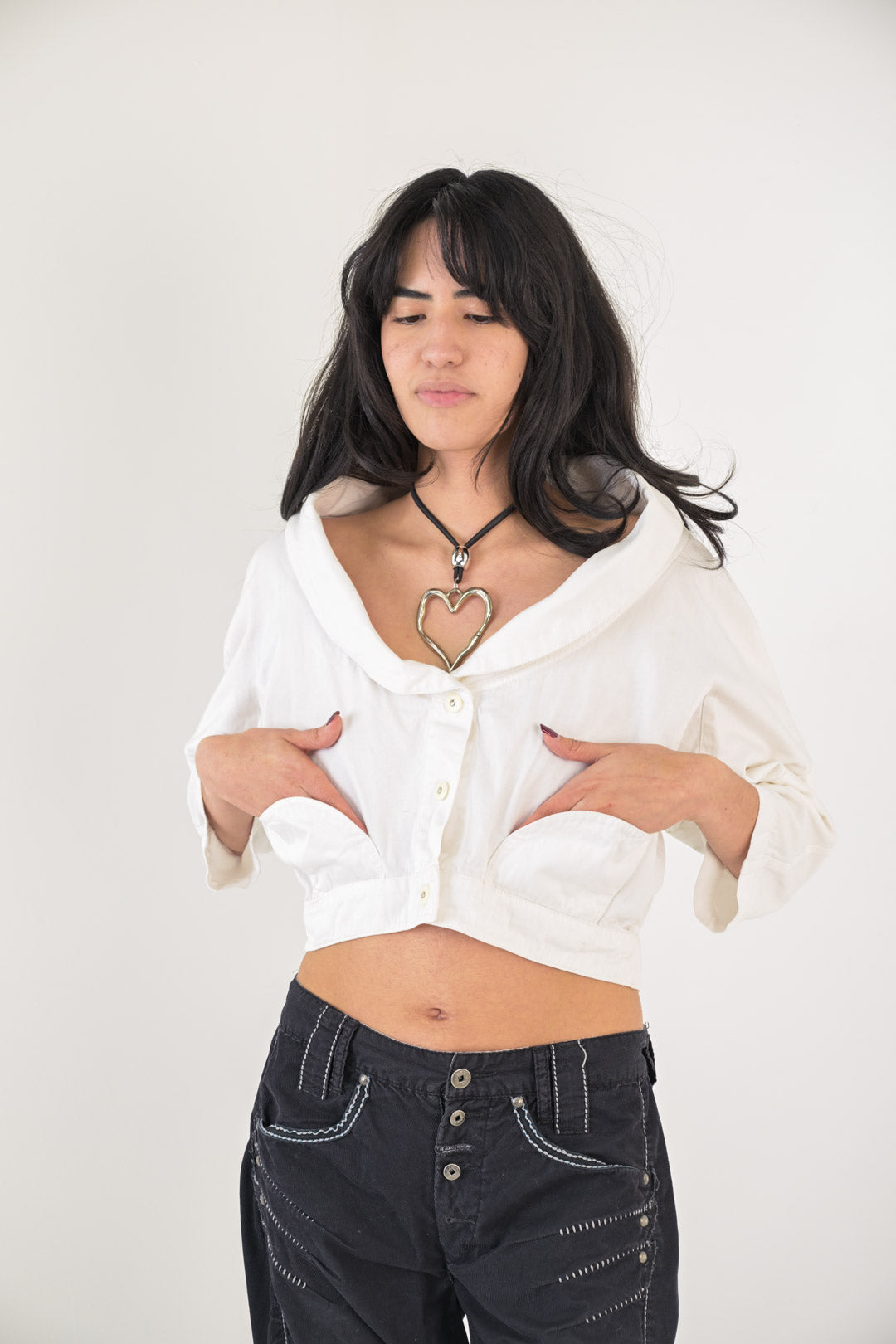Thierry Mugler Bianco Cropped Jacket