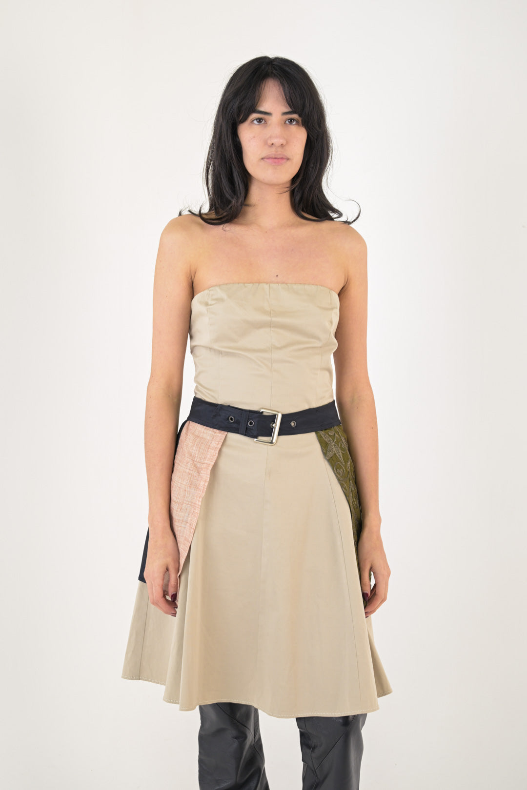 Carla. G Stone Strapless Dress