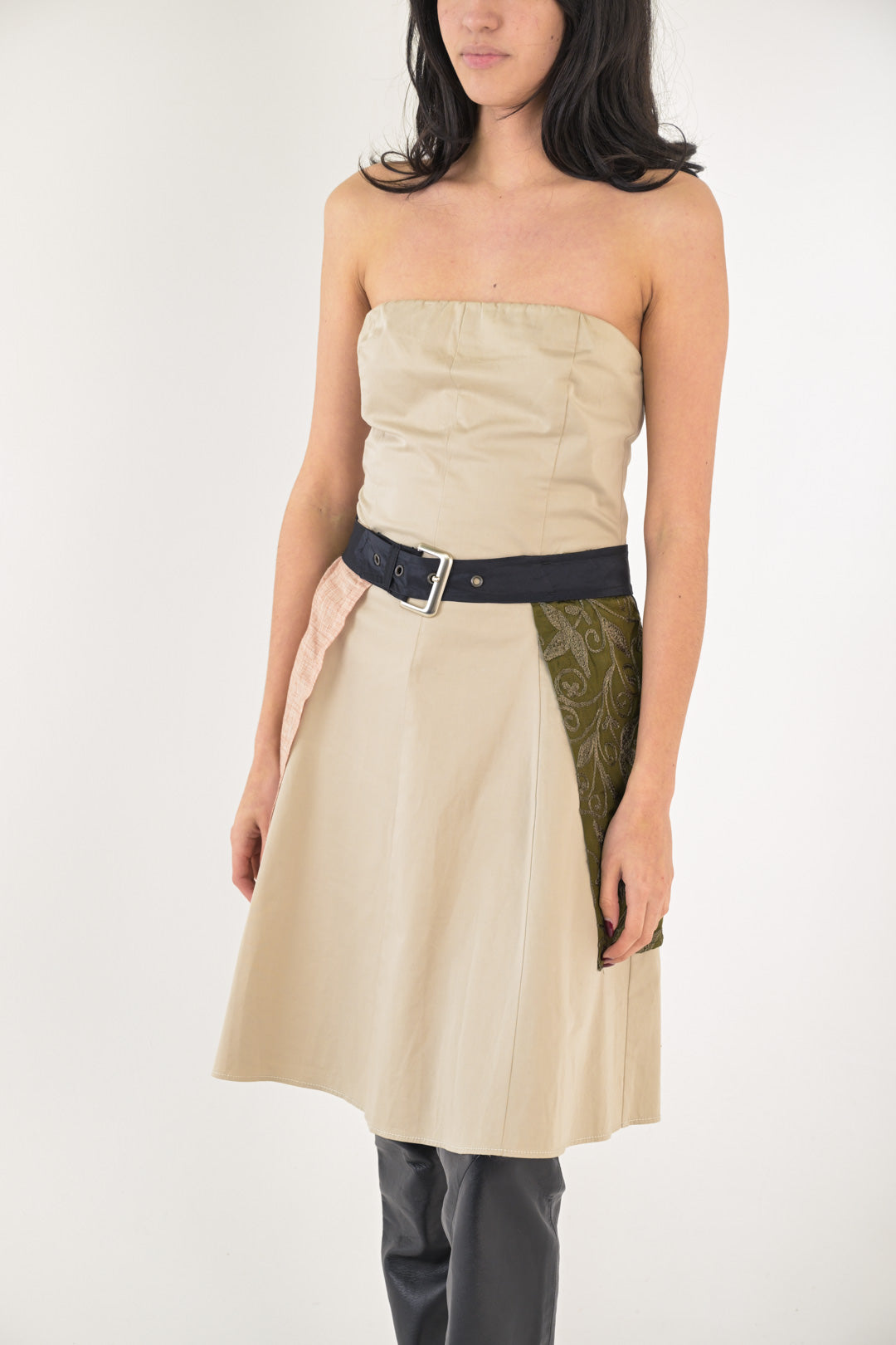 Carla. G Stone Strapless Dress