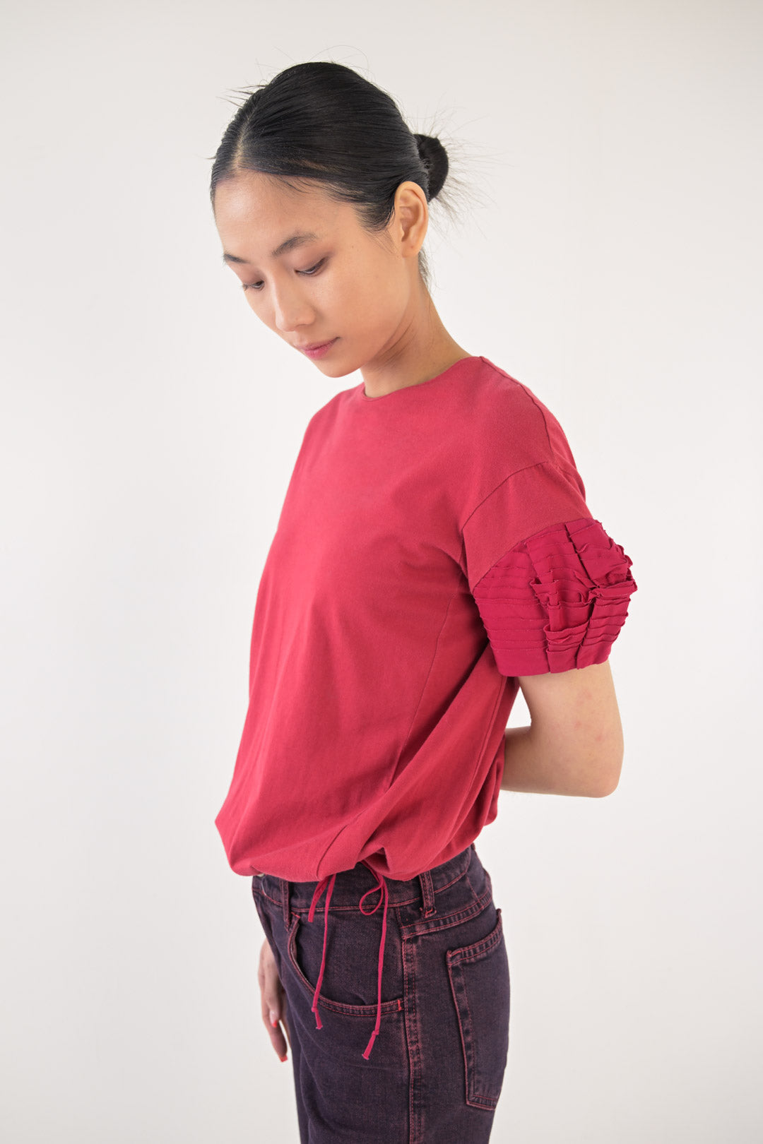 Miu Miu Ruby Ruffle Top