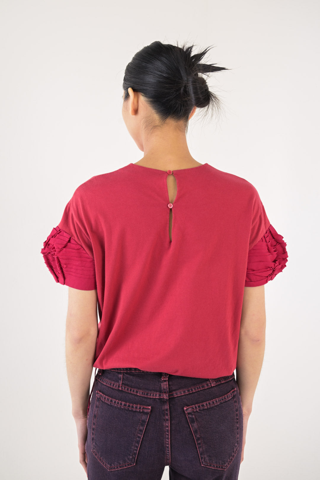 Miu Miu Ruby Ruffle Top