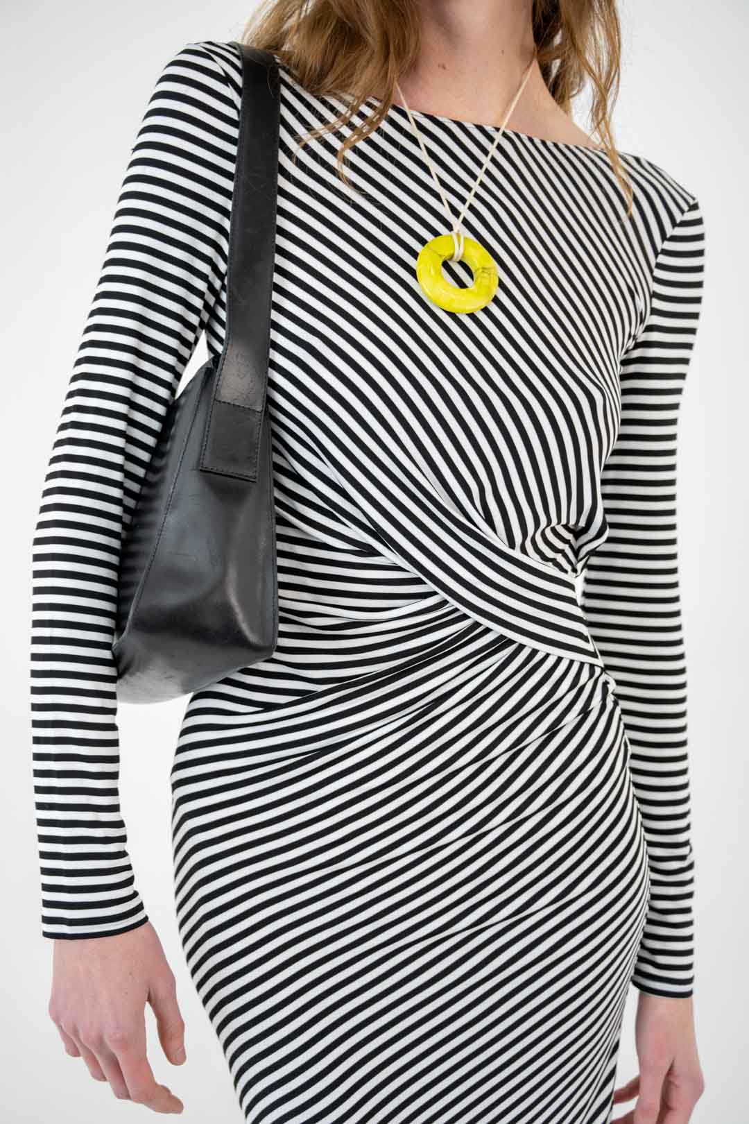 Patrizia Pepe Monochrome Striped Dress