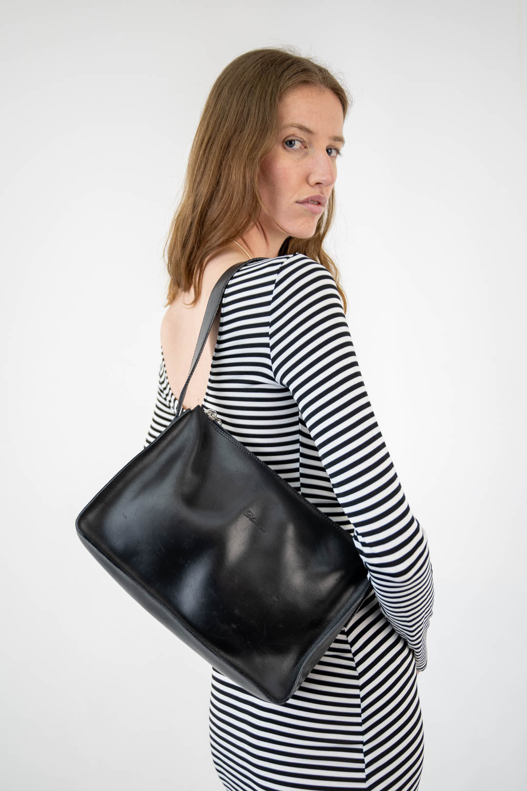 Blumarine Obsidian Leather Purse