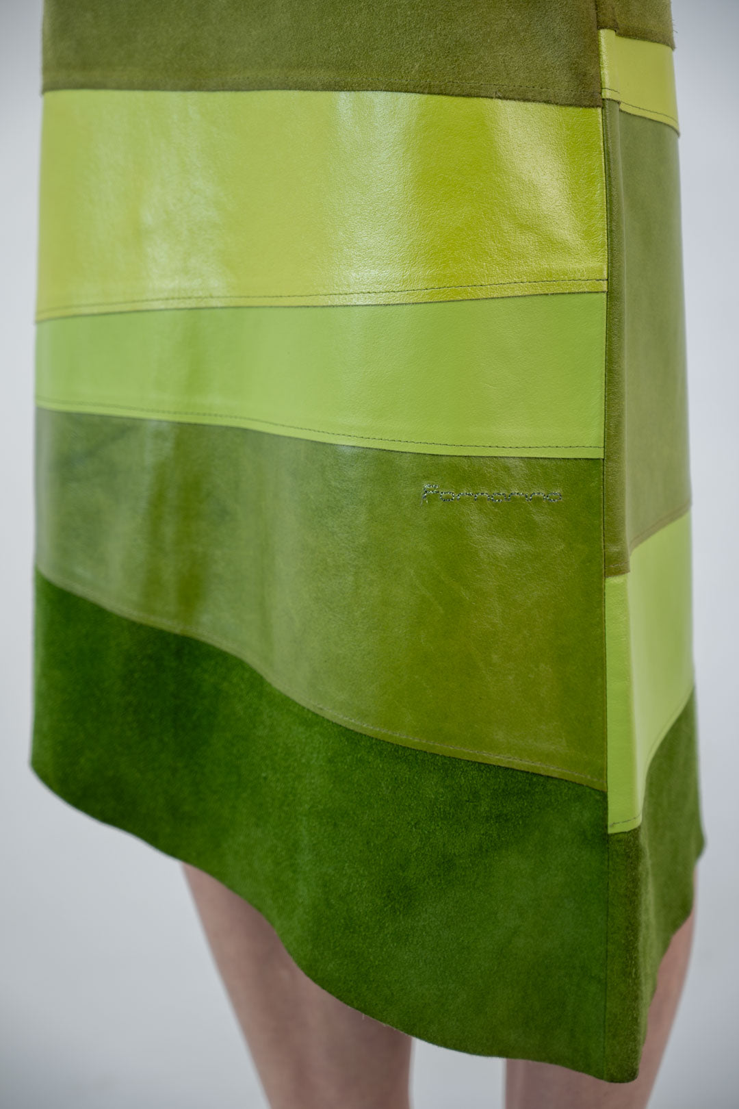 Fornarina Matcha Leather Skirt