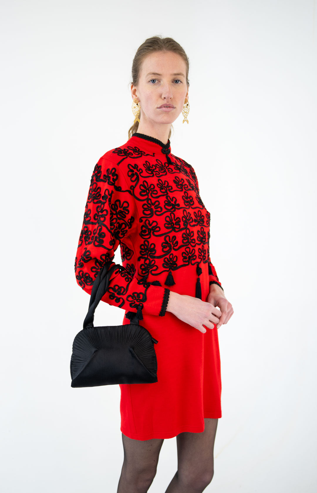 Gucci Silk Pleated Purse