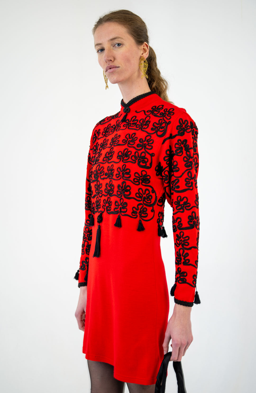 Roccobarocco Embroidered Tassel Dress