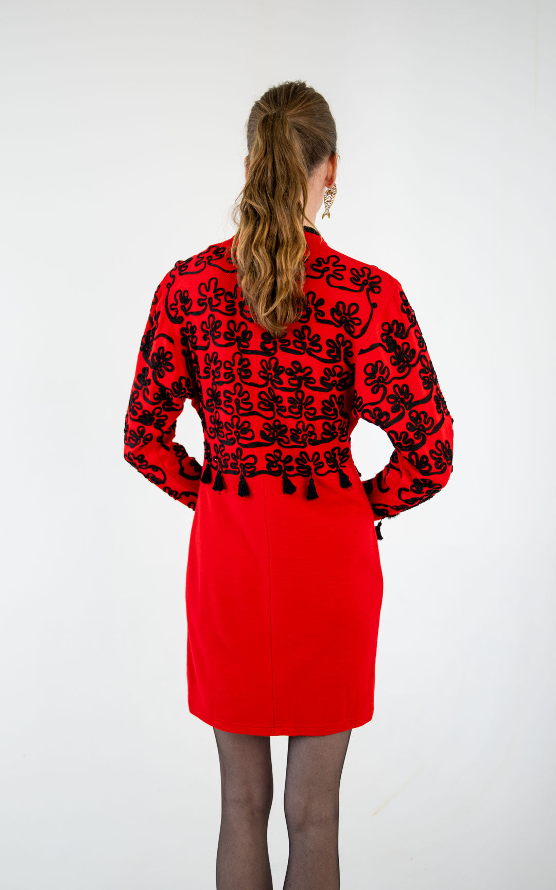 Roccobarocco Embroidered Tassel Dress