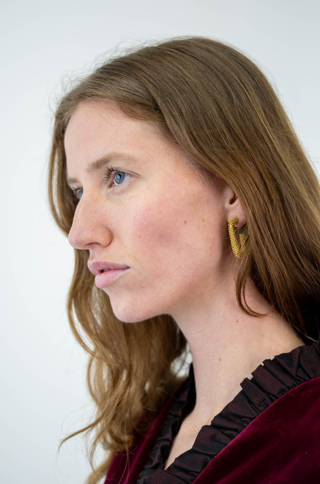 Gilt Bubble Hoop Earrings