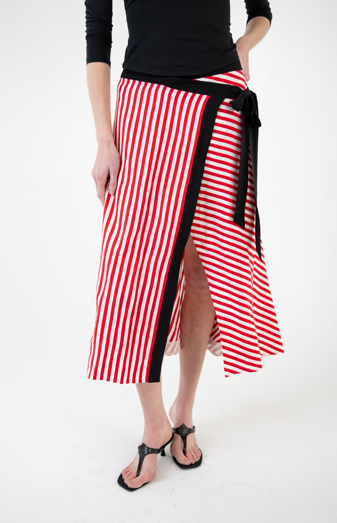 Gotha Candy Stripe Wrap Skirt