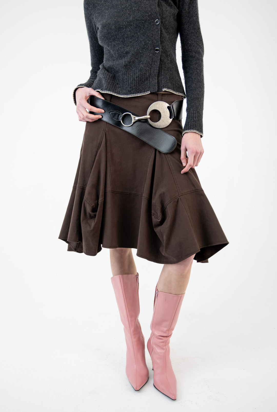 Carla G. Chicory Flounce Skirt