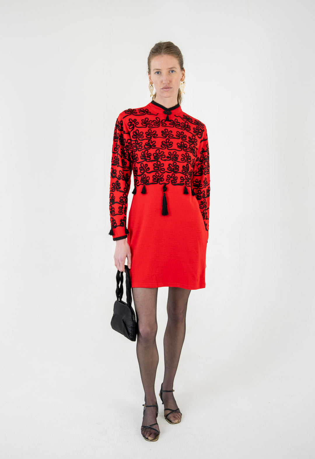 Roccobarocco Embroidered Tassel Dress