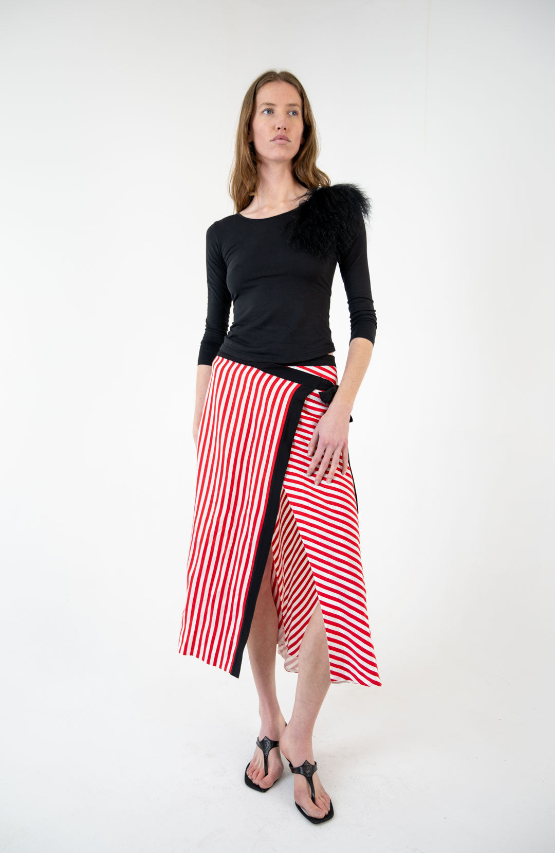 Gotha Candy Stripe Wrap Skirt