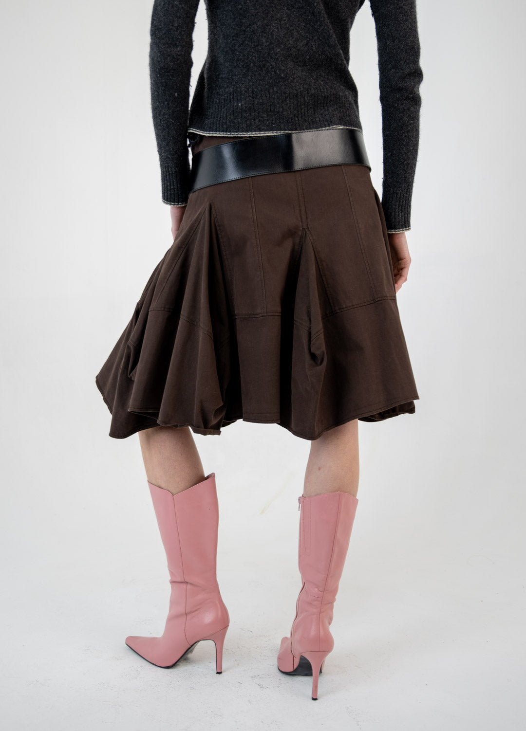 Carla G. Chicory Flounce Skirt