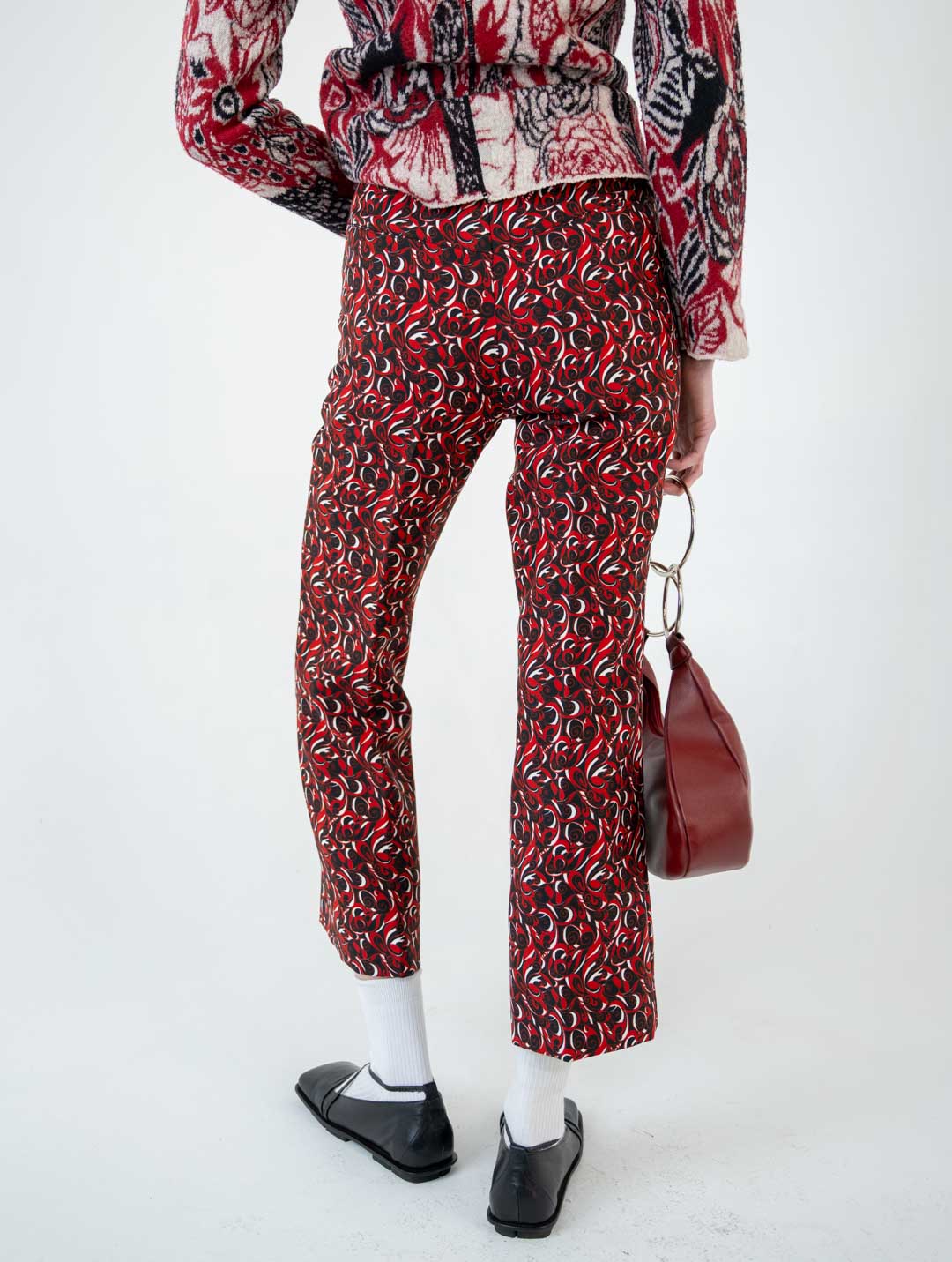 Miu Miu Rosso Swirl Trousers