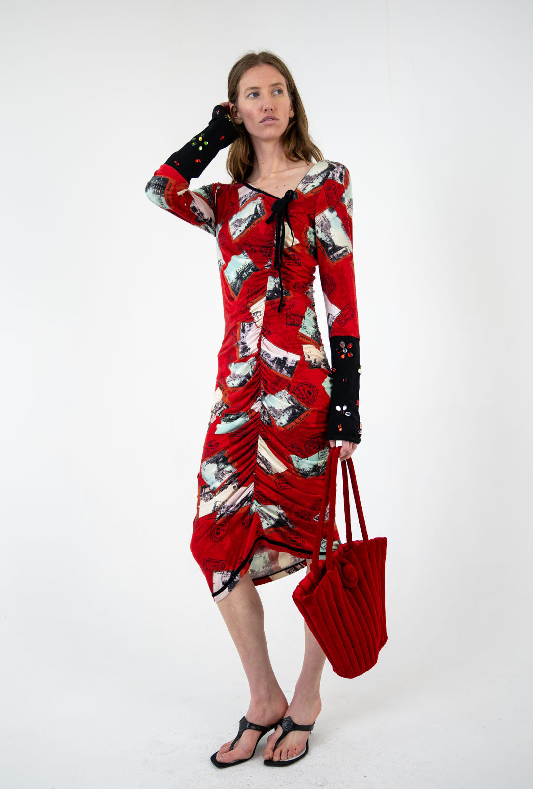 Mariella Burani Postcard Dress