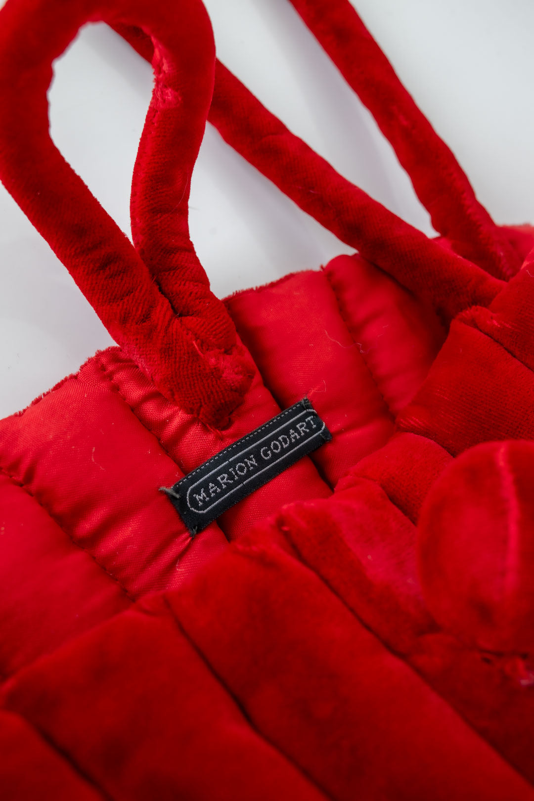 Marion Godart Scarlet Velvet Purse