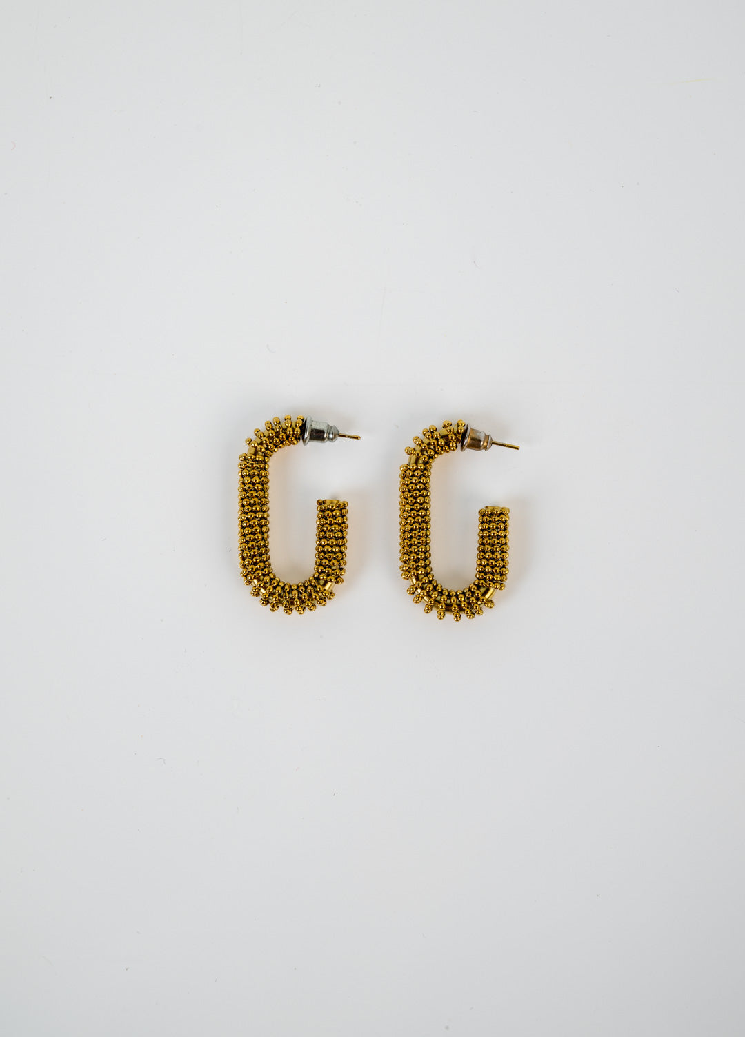 Gilt Bubble Hoop Earrings