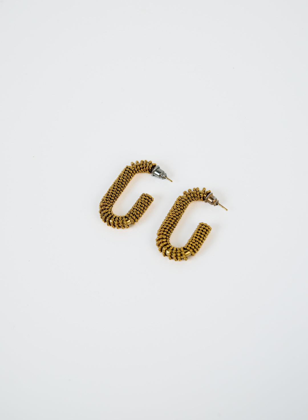 Gilt Bubble Hoop Earrings