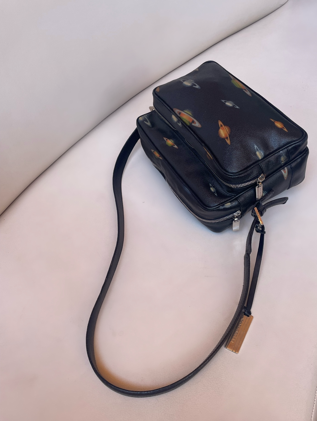 Galactic Crossbody Leather Satchel