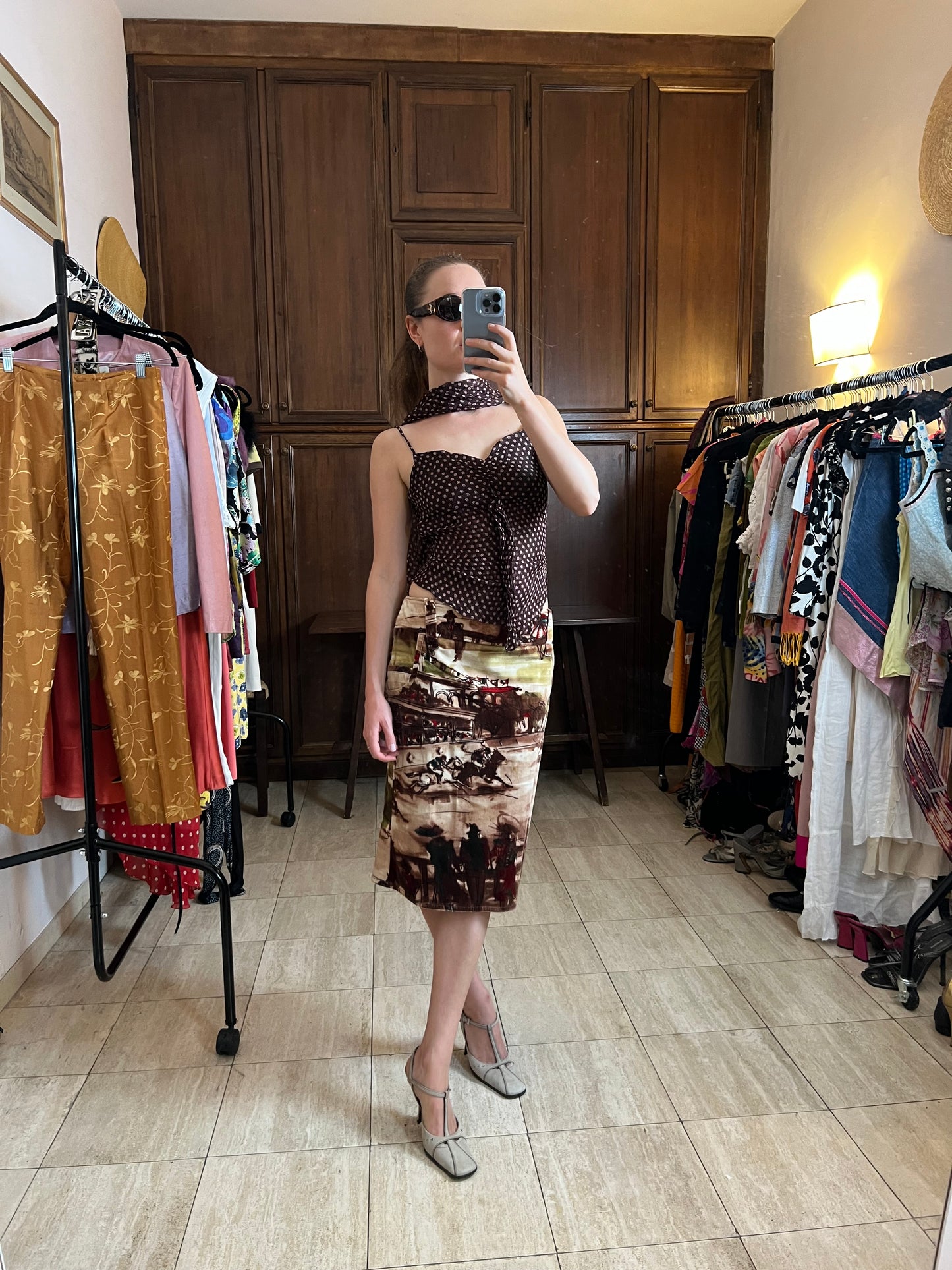 Les Olivades Espresso Camisole + Stole