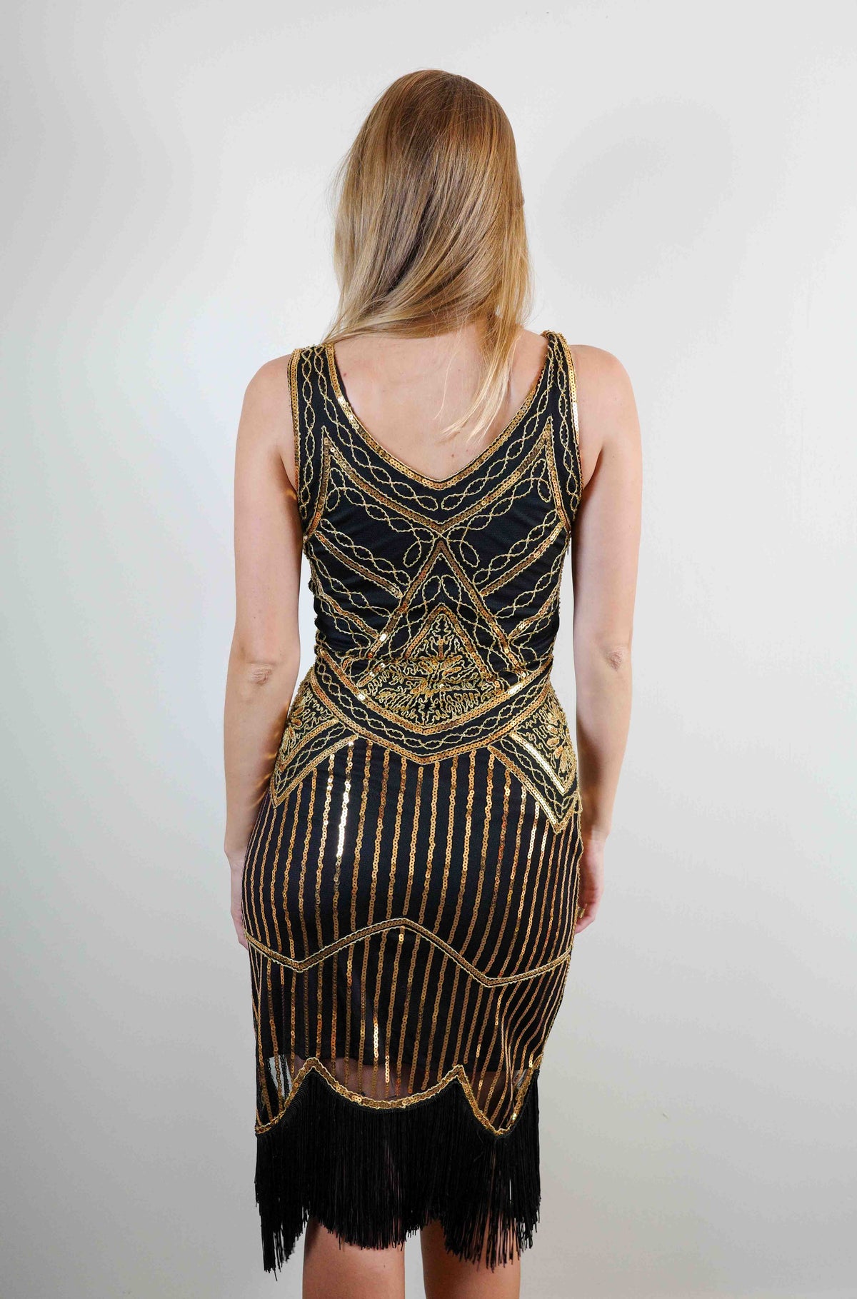 Gilt Deco Fringe Dress