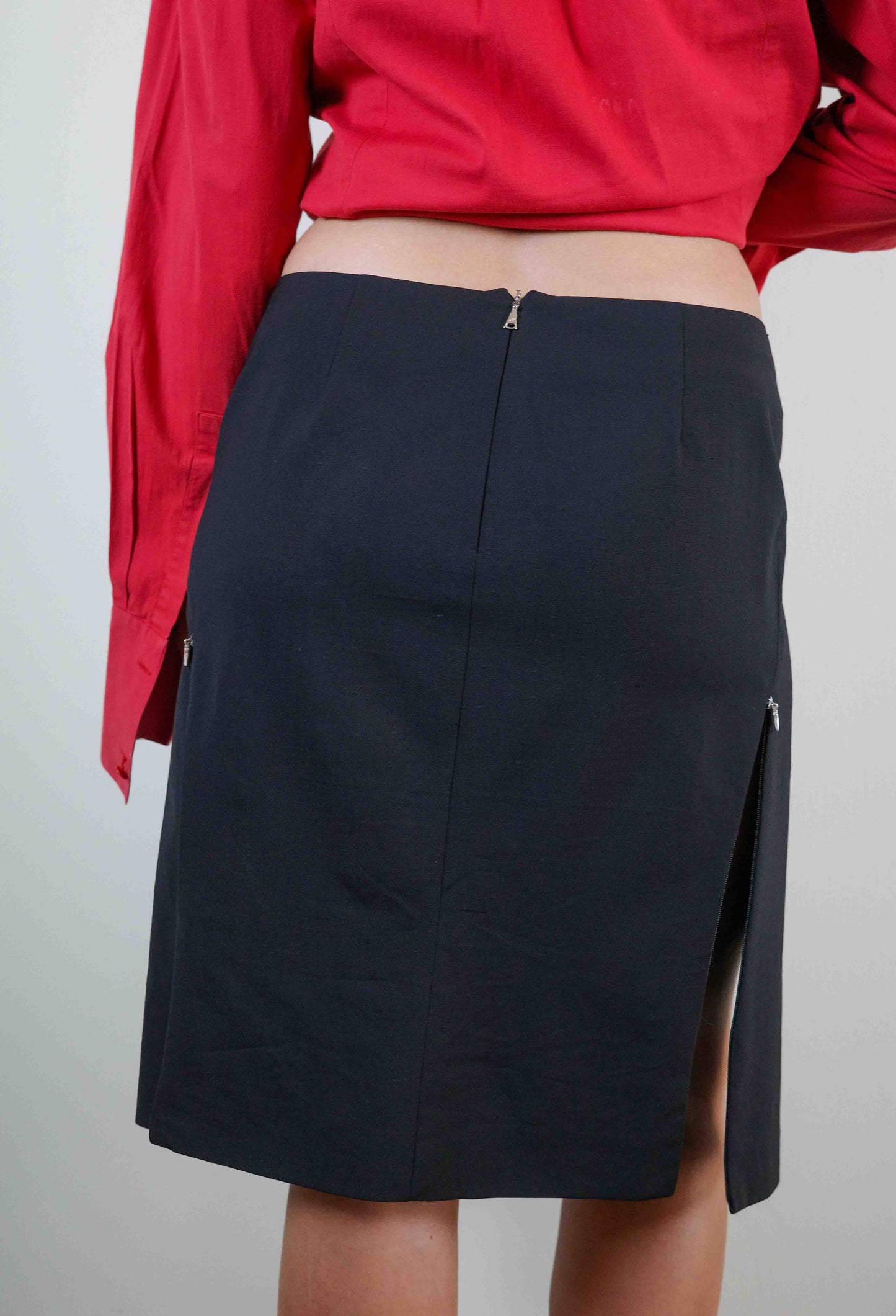 Richmond Wool Zipper Skirt