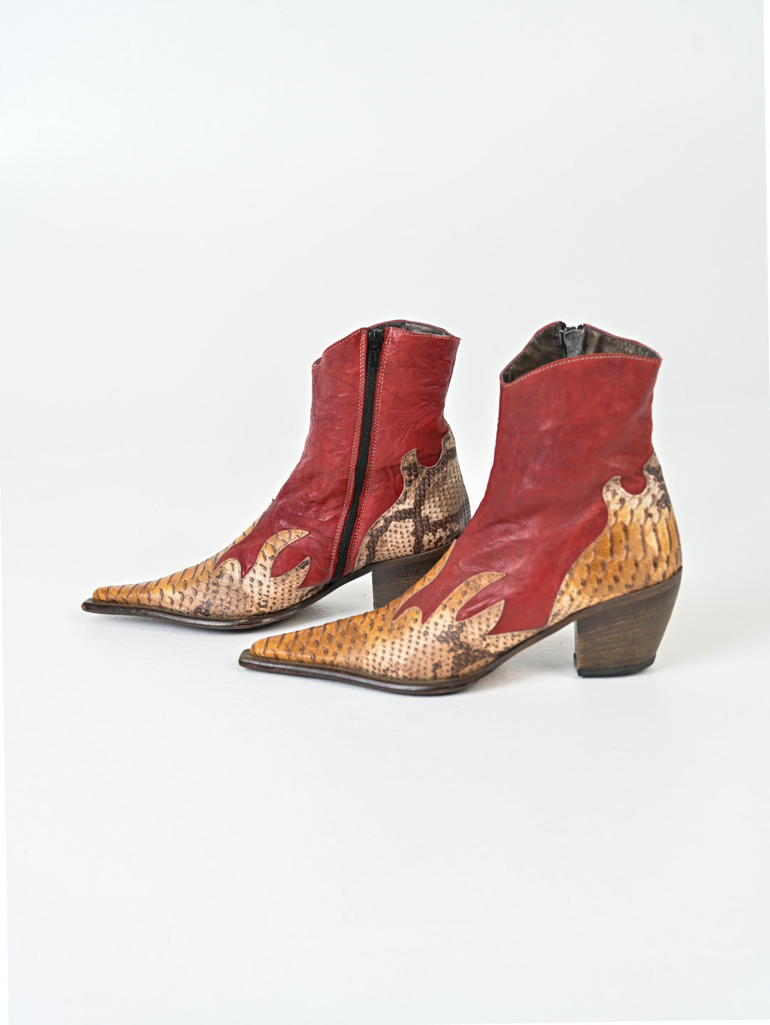 Reptile Leather Boots (40)